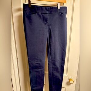 Navy skinny leg slacks from Loft - 0